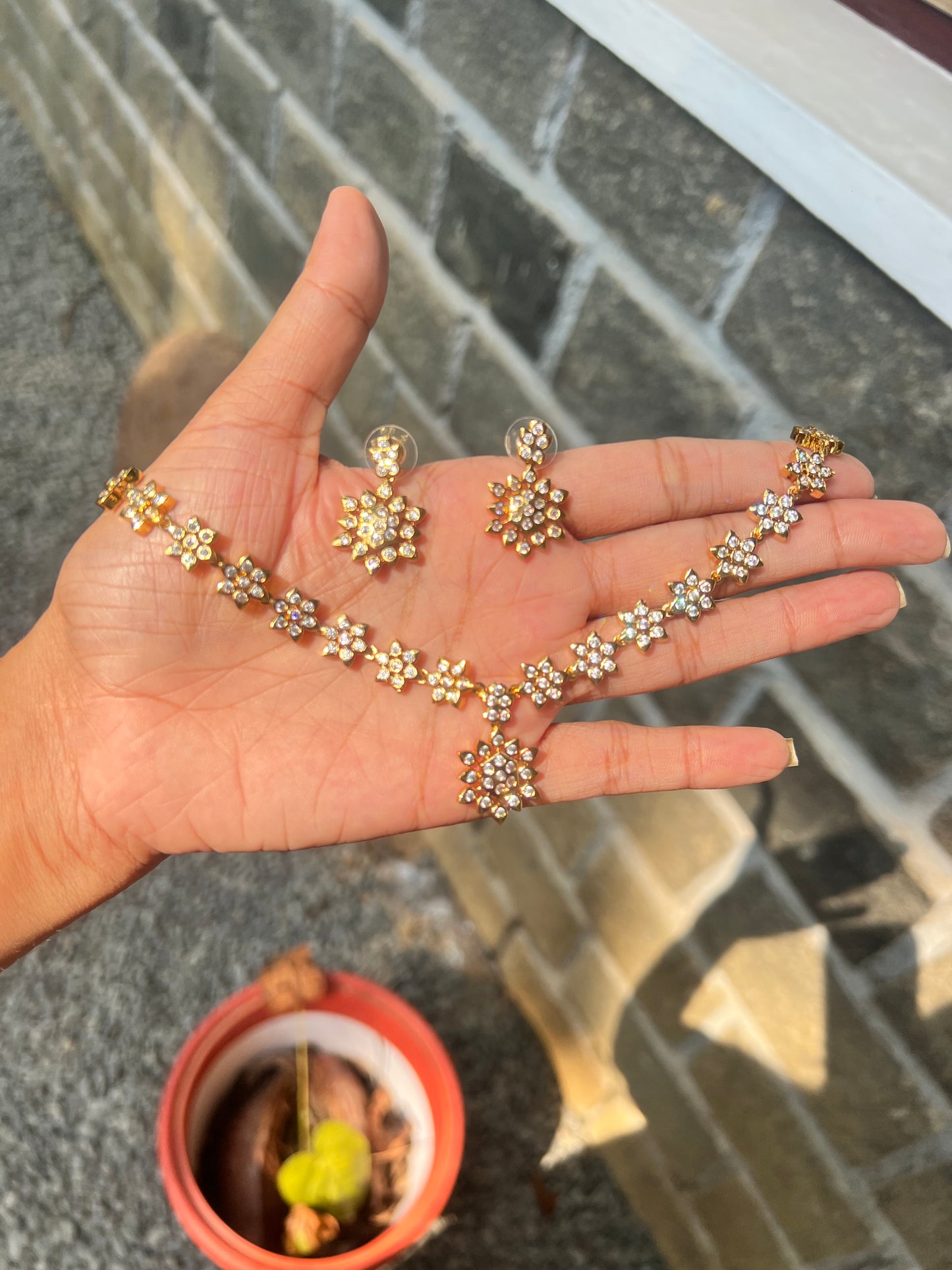 Premium trending star necklace set product code D173