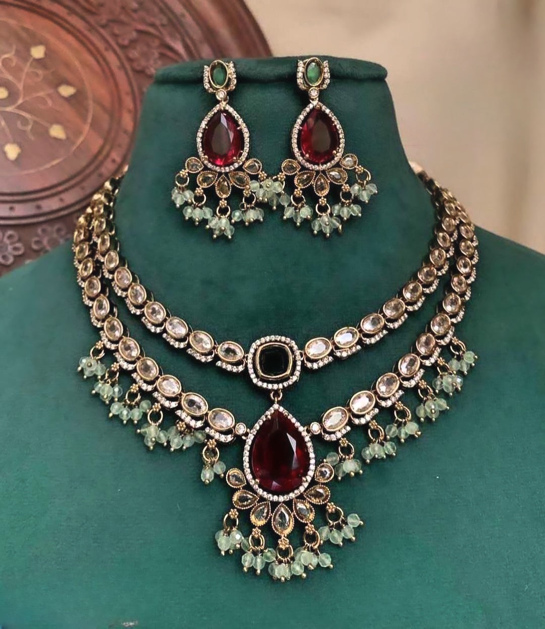 Premium quality jadau Kundan statement necklace product code 454