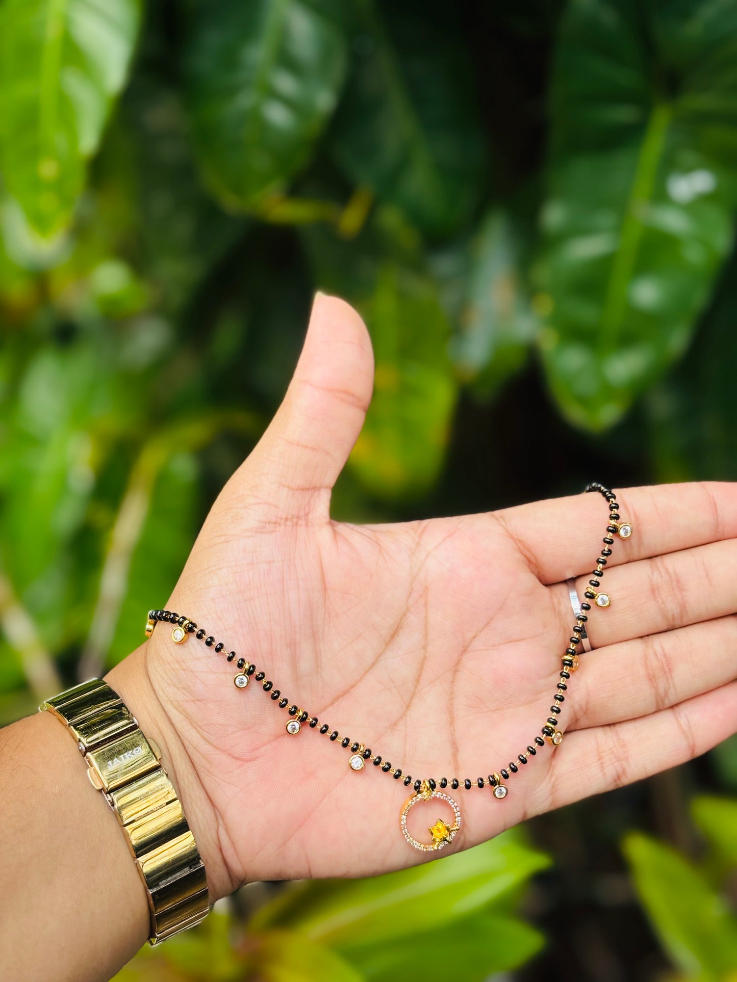 Premium handmade blackbeads simple mangalsutra product code N393