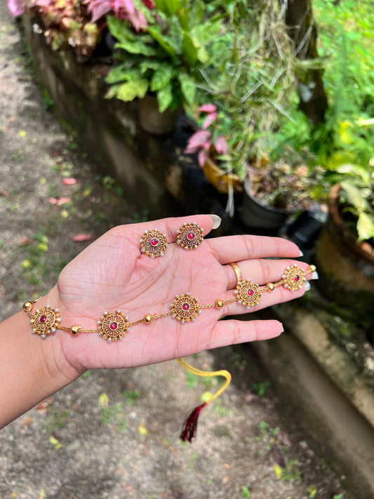 Designer floral kemp choker set product code N171