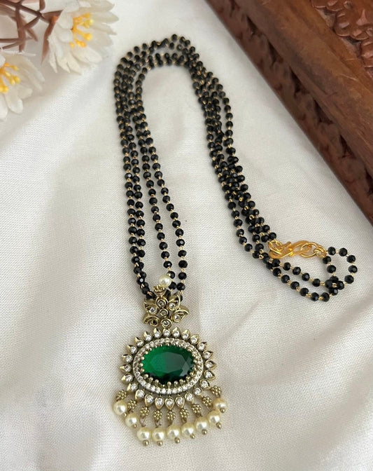 Premium ad pendant with 2layer mangalsutra product code T141