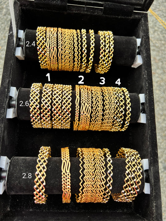 Premium gold plated bangle(single )product code B19