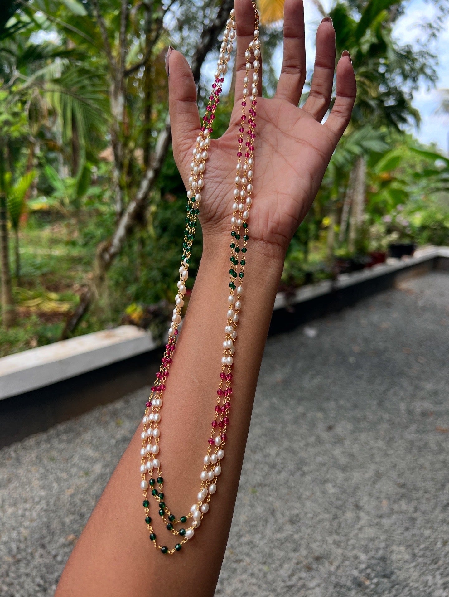 Premium Multi color pearl long haram product code P01