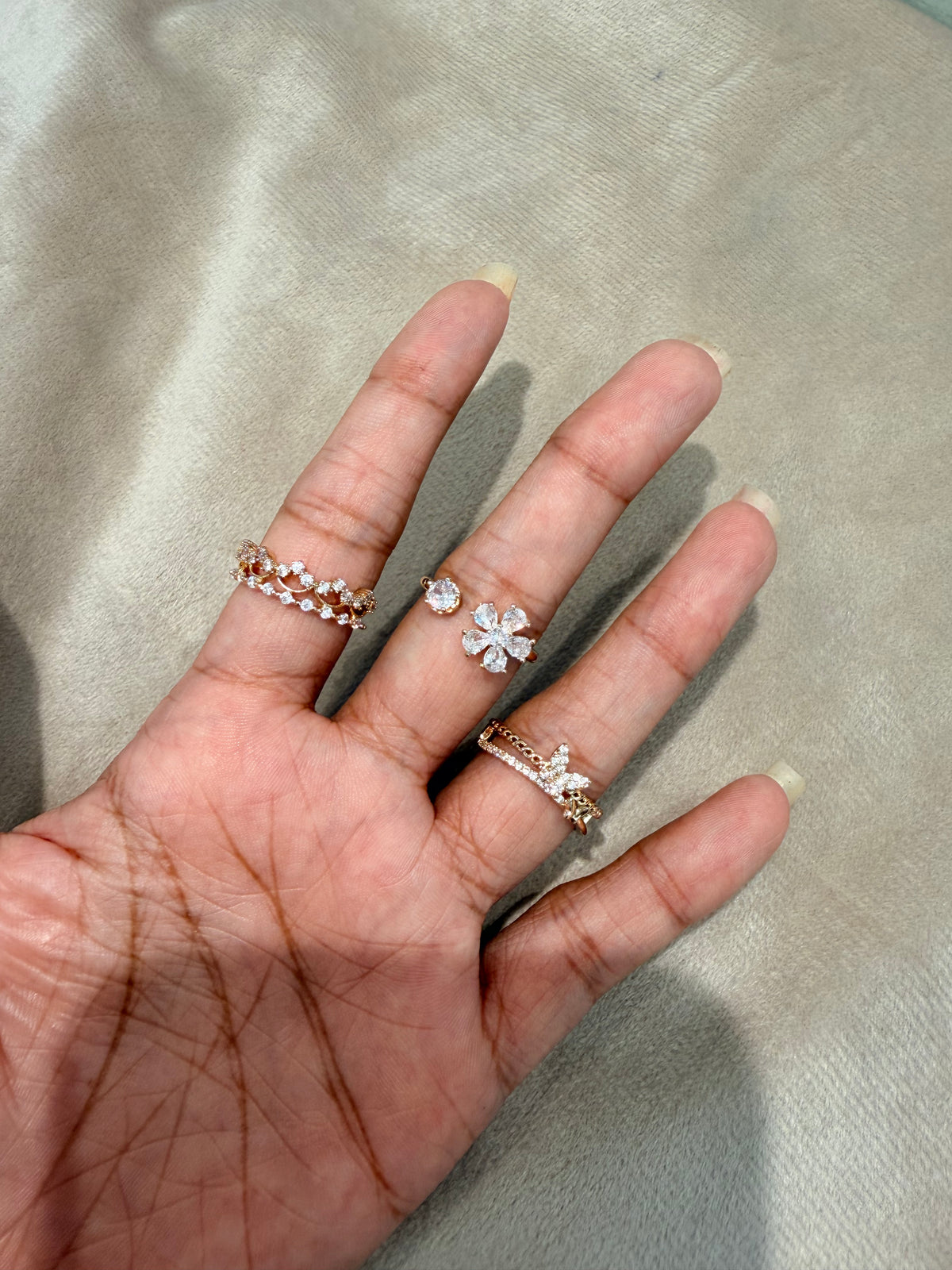 Premium anti tarnish adjustable rings product code R76