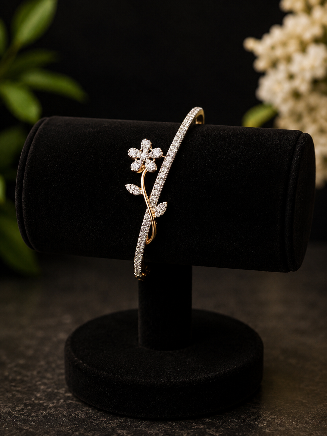 Premium diamond finish party wear openable bracelet product code B210