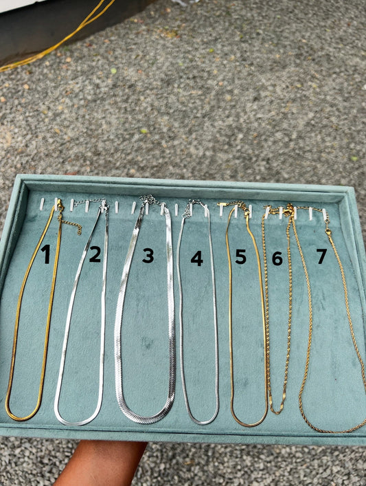 Anti tarnish imported chains product code Chain03