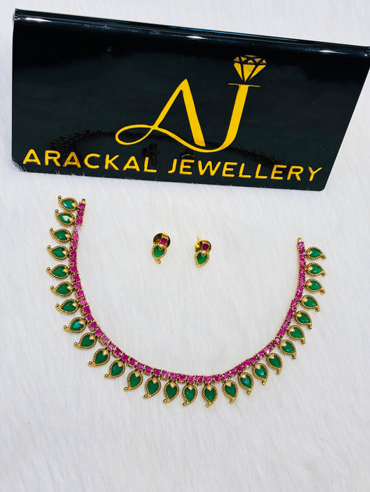 Premium quality designer manga ad stone necklace product code N280