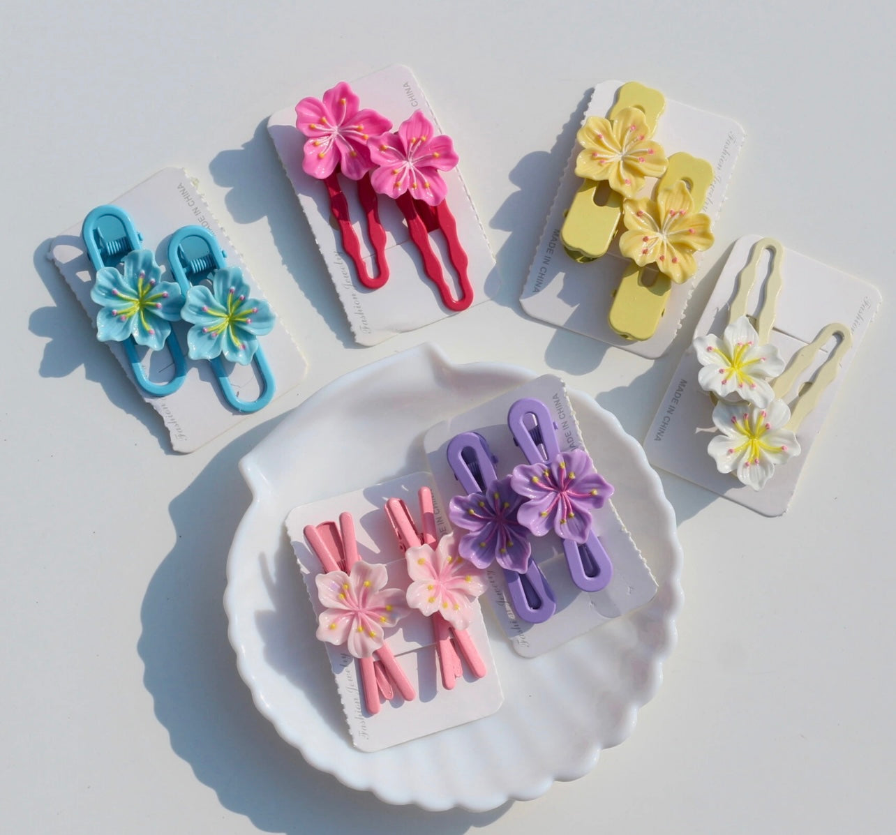 Realistic flower hair clips product code 1025