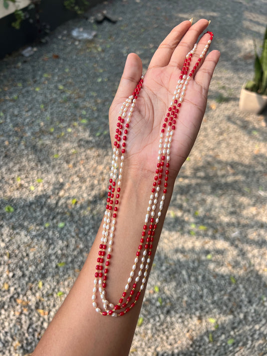 Premium pearl 3 layer 24inch Mala product code P24