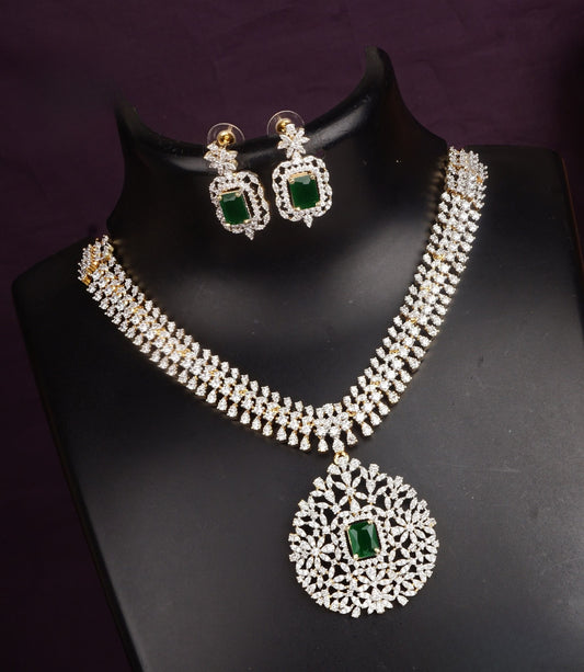 Premium quality diamond finish elegant bridal necklace product code 806
