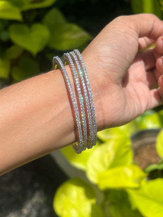 Premium diamond finish bangles (set of 4 ) size 2.6