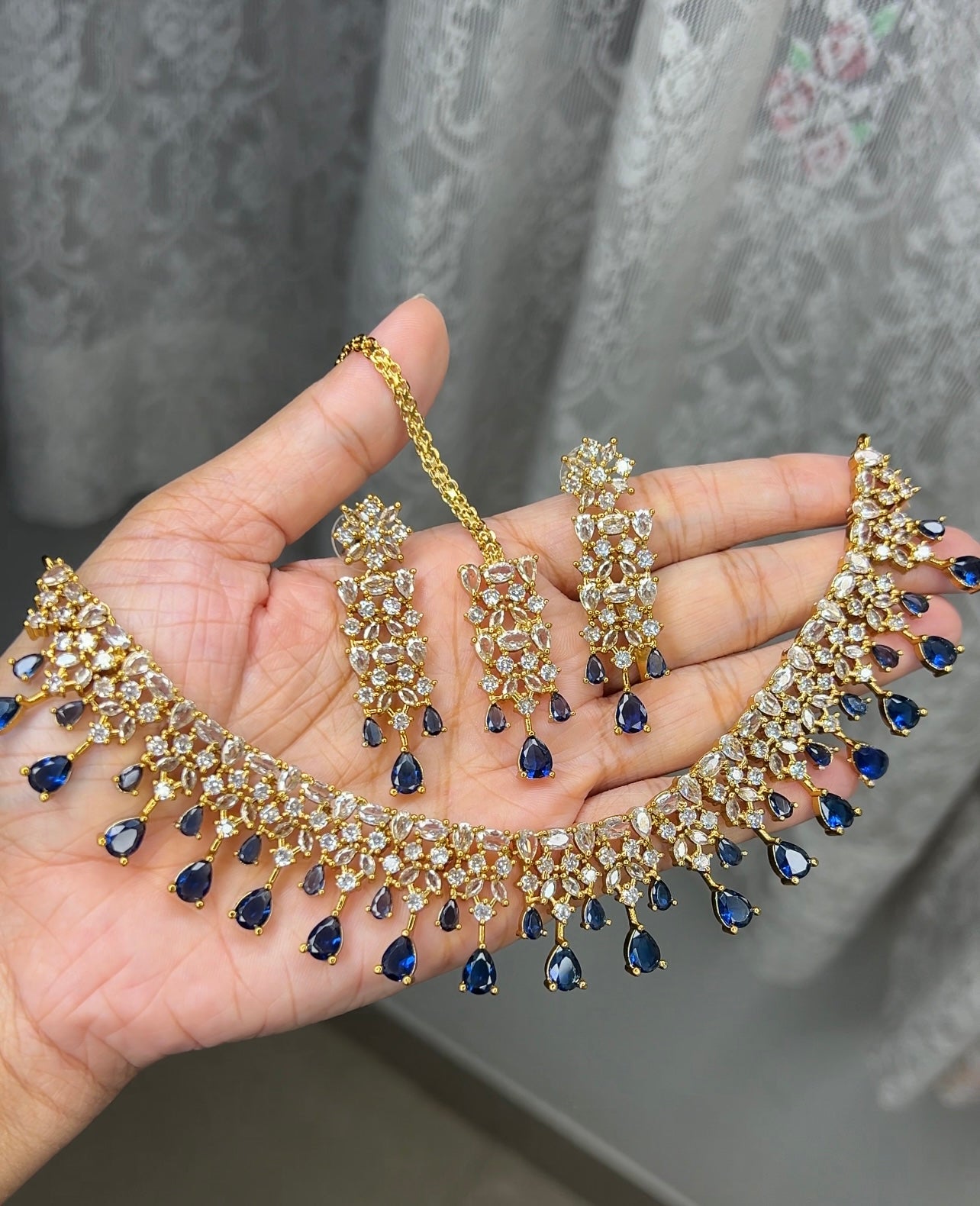 Bridal Ad necklace set with tikka product code 427