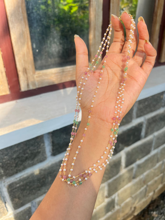 Premium 3layer pearl necklace product code p50