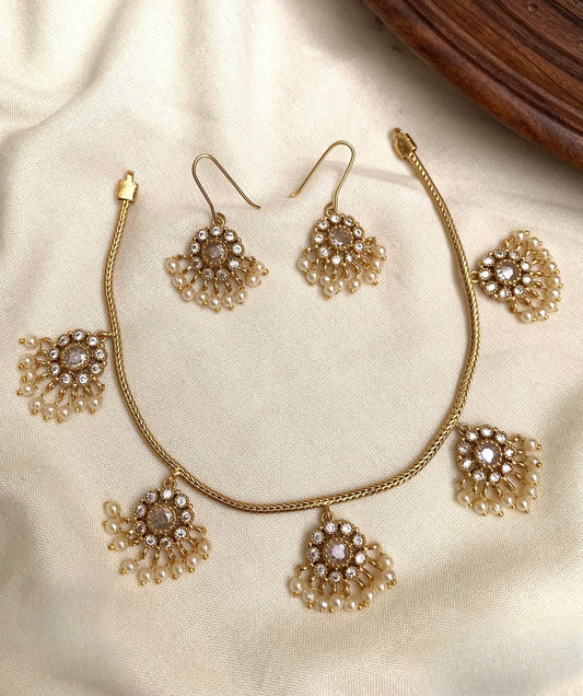 Premium quality trending ad pearl hanging necklace product code N201
