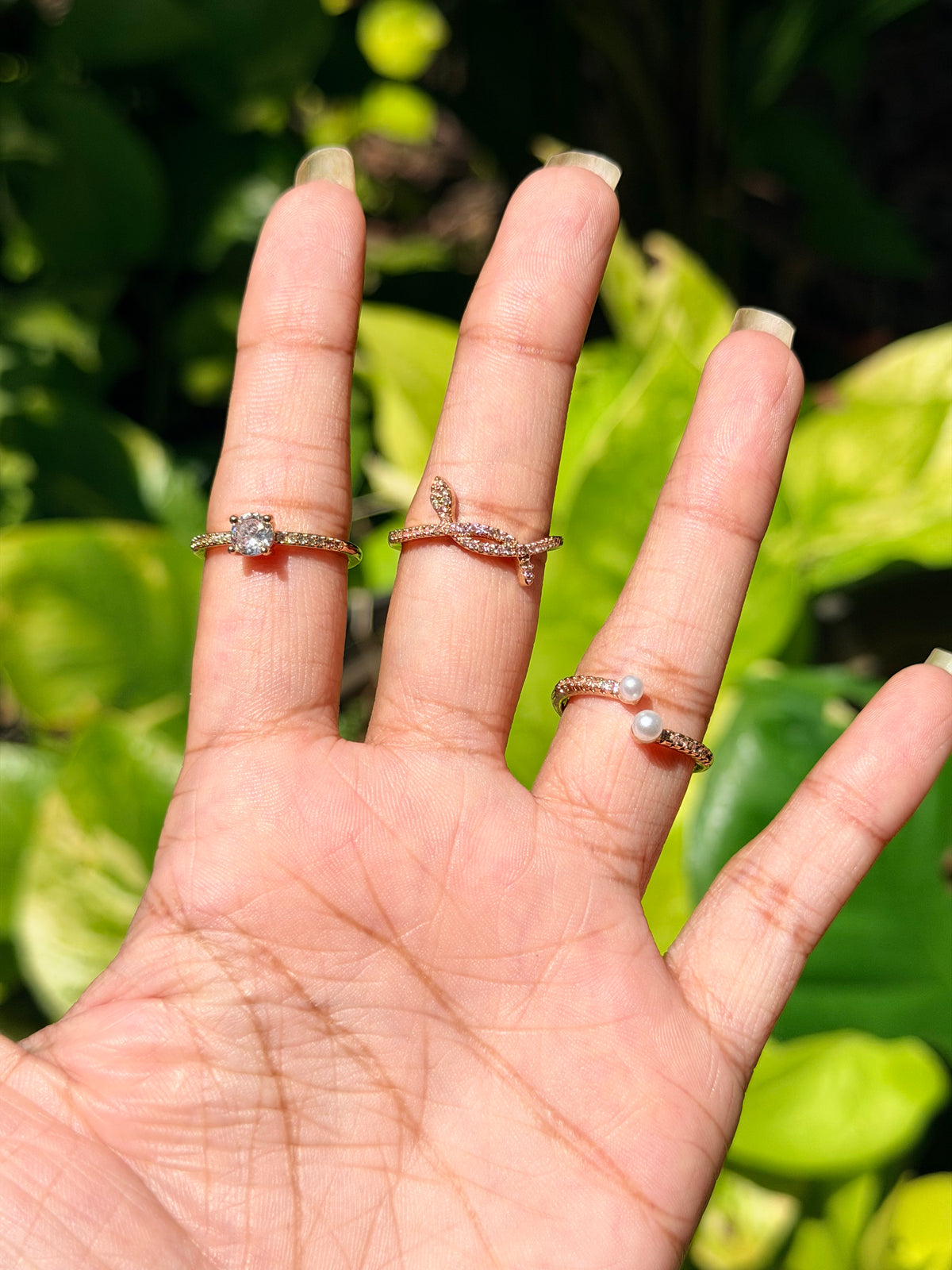 Premium anti tarnish adjustable rings product code R80