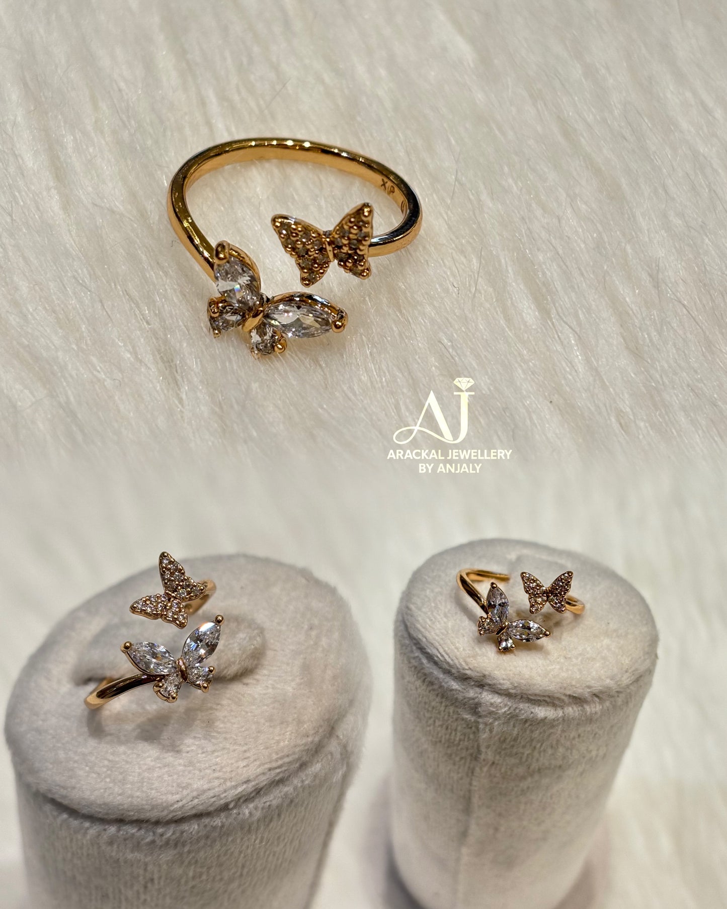 Premium 18k gold plated cz ring product code R05