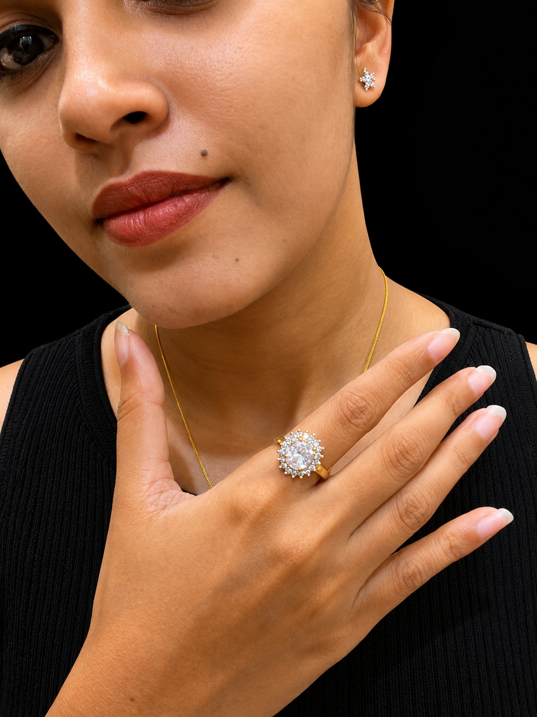 Premium diamond finish adjustable ring product code R63