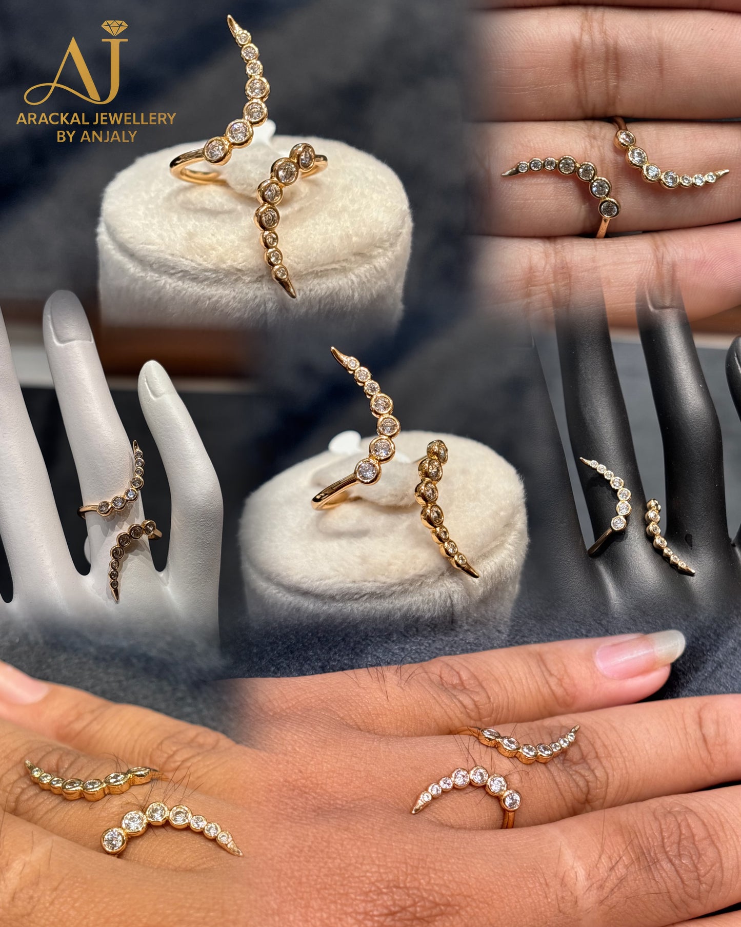 Premium quality 18k gold plated anti tarnish rings product code R08