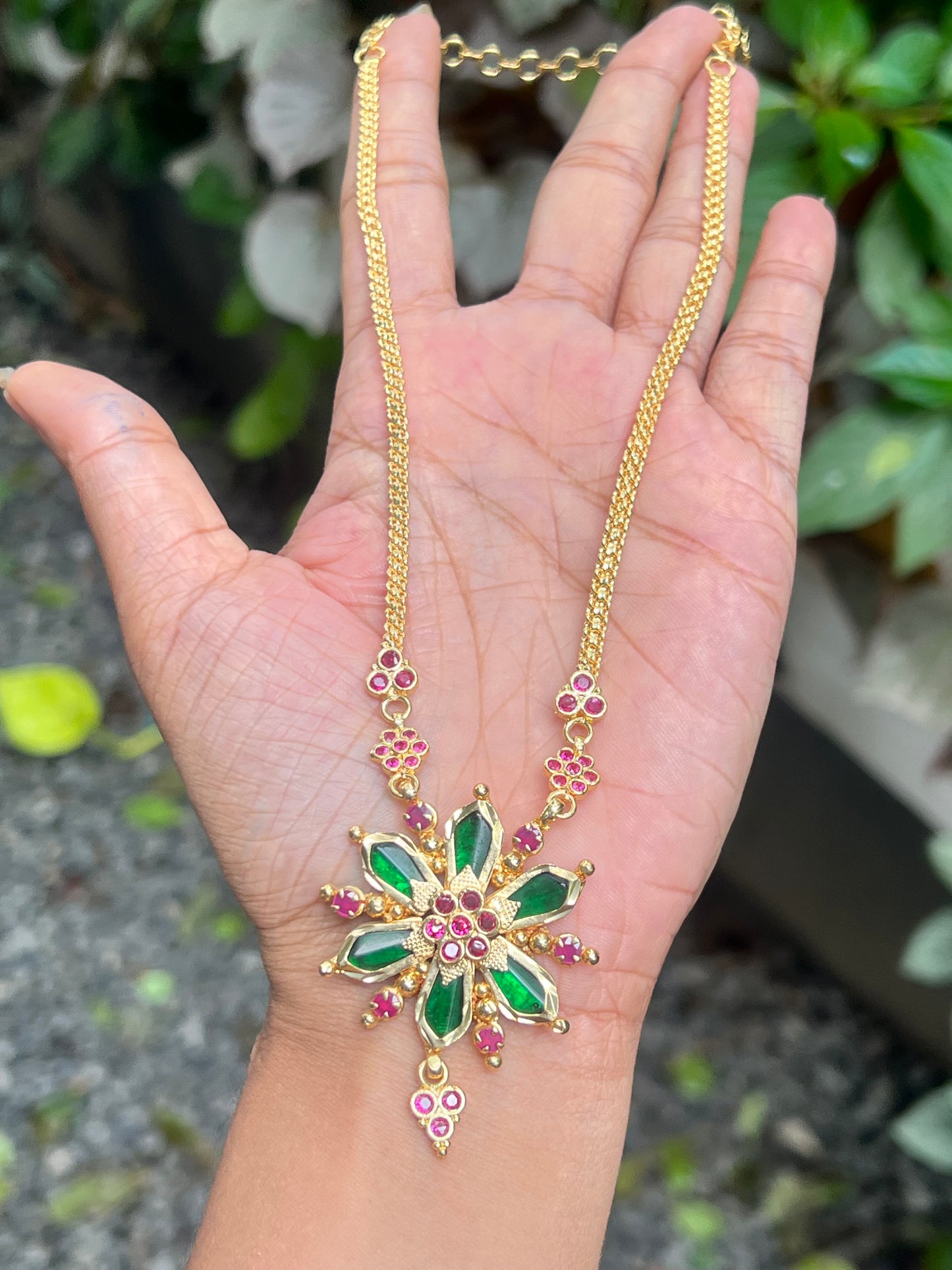 Premium gold plated Palakka nagapadam pendant chain