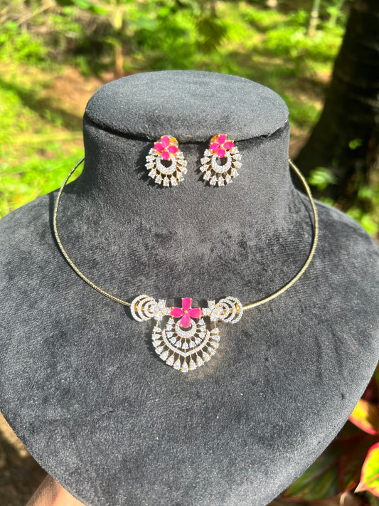 Premium diamond finish removable pendant chain set product code N98