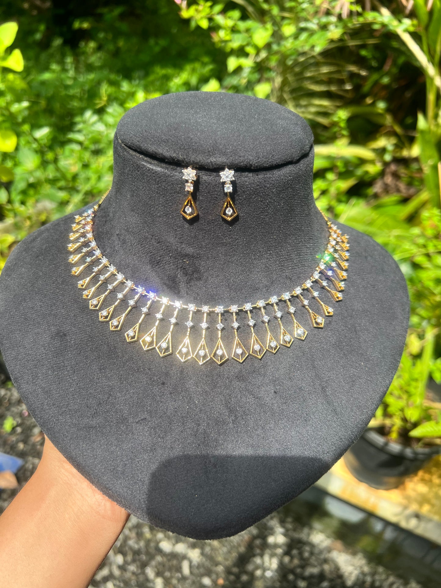Premium diamond finish Bridal necklace