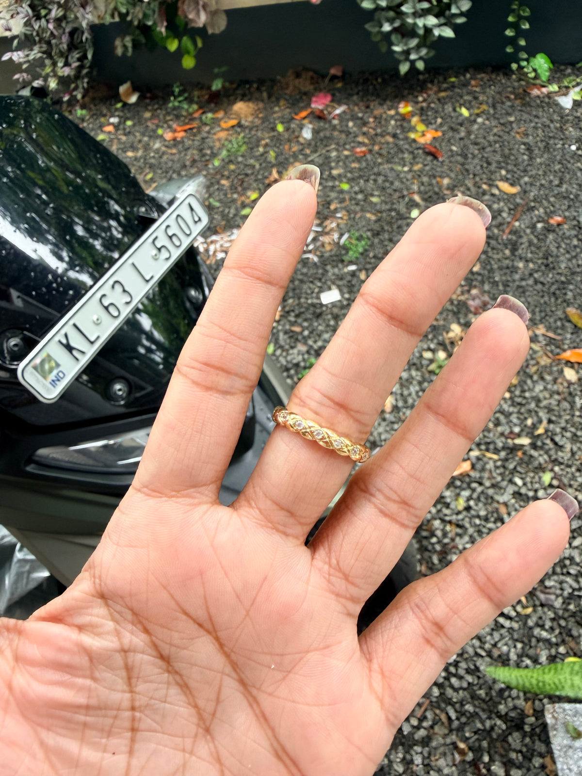 Premium anti tarnish ad adjustable ring product code R74