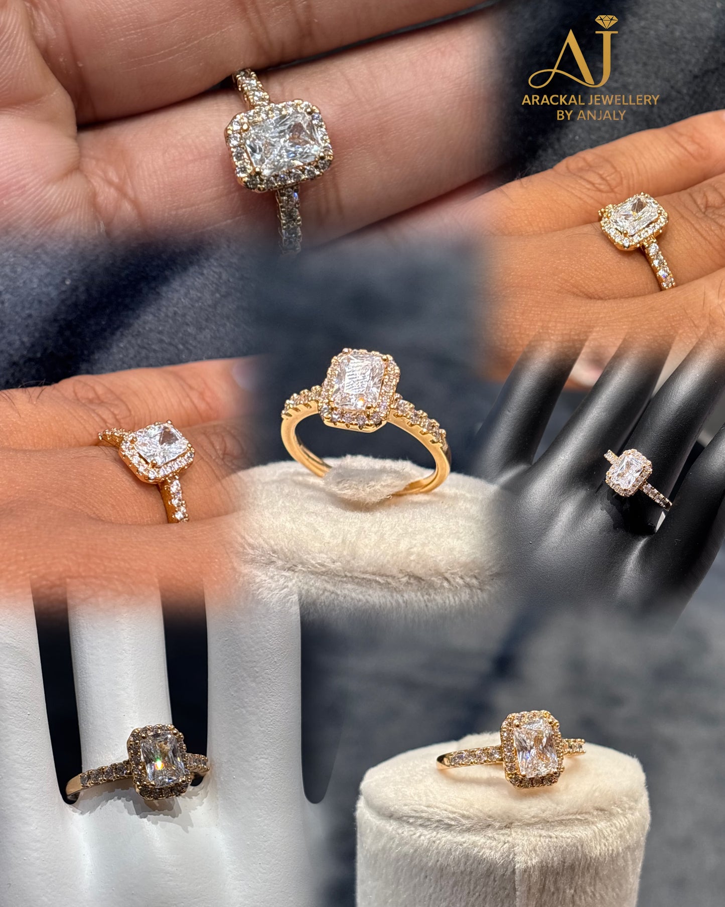 Premium quality 18k gold plated anti tarnish rings product code R08