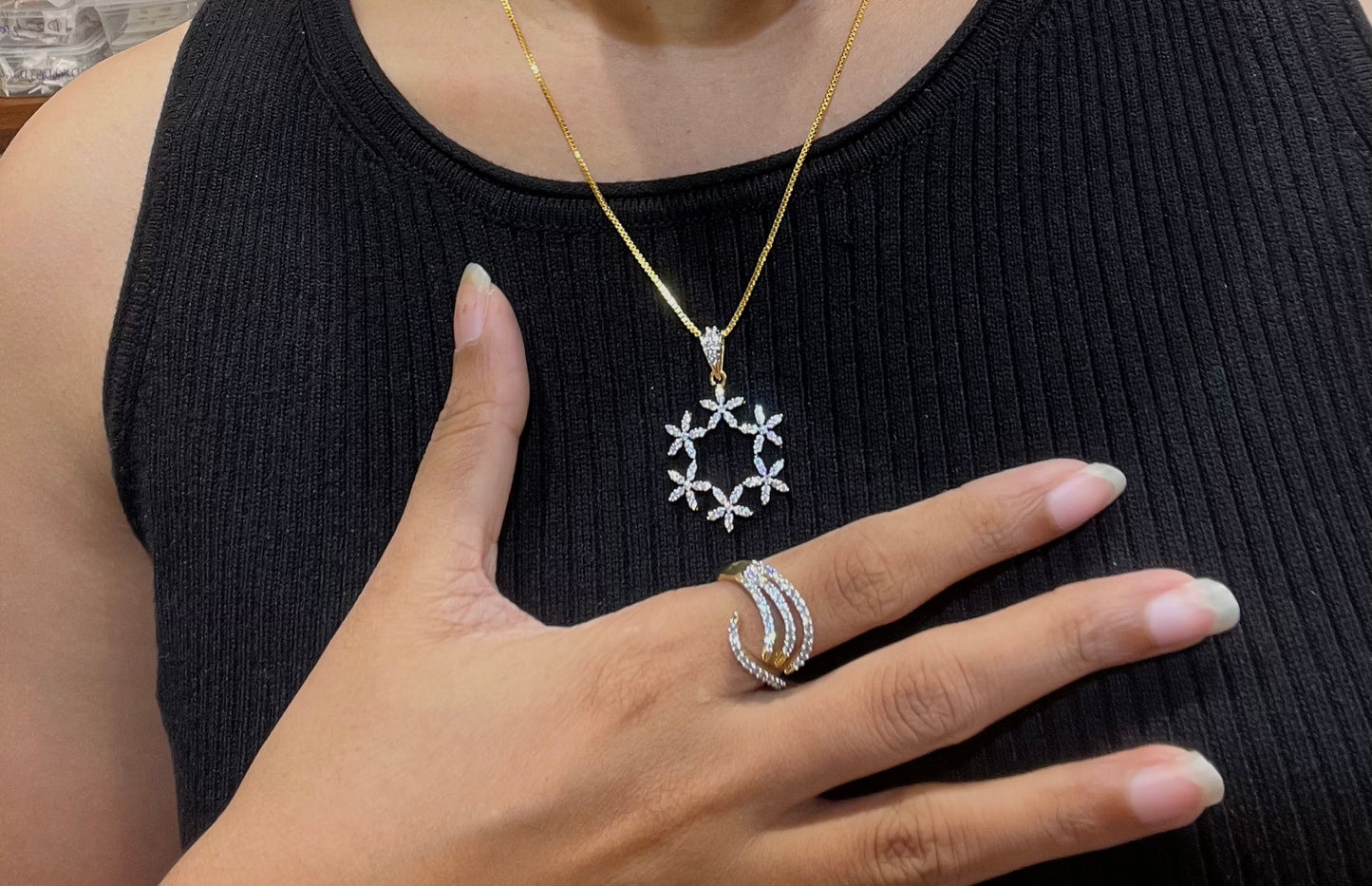 Premium diamond finish statement ring product code R67