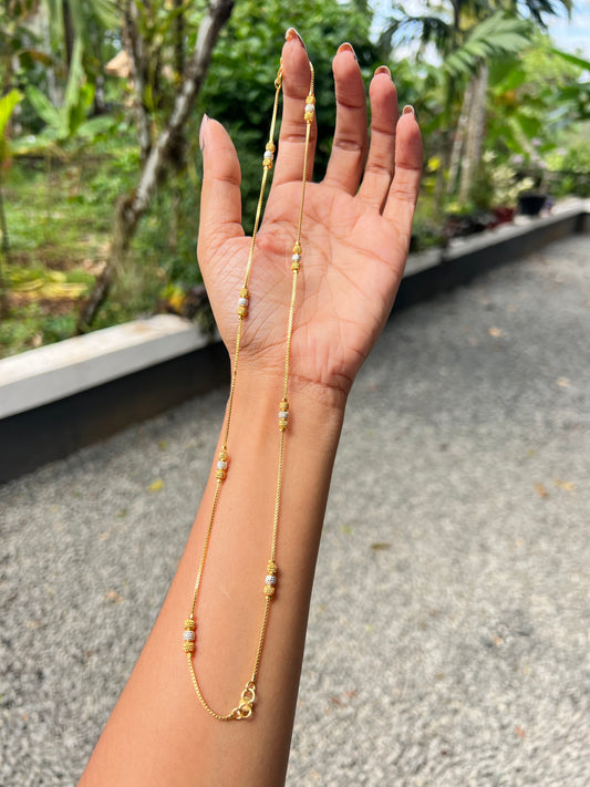 Gold plated twotone ball anklets product code 359