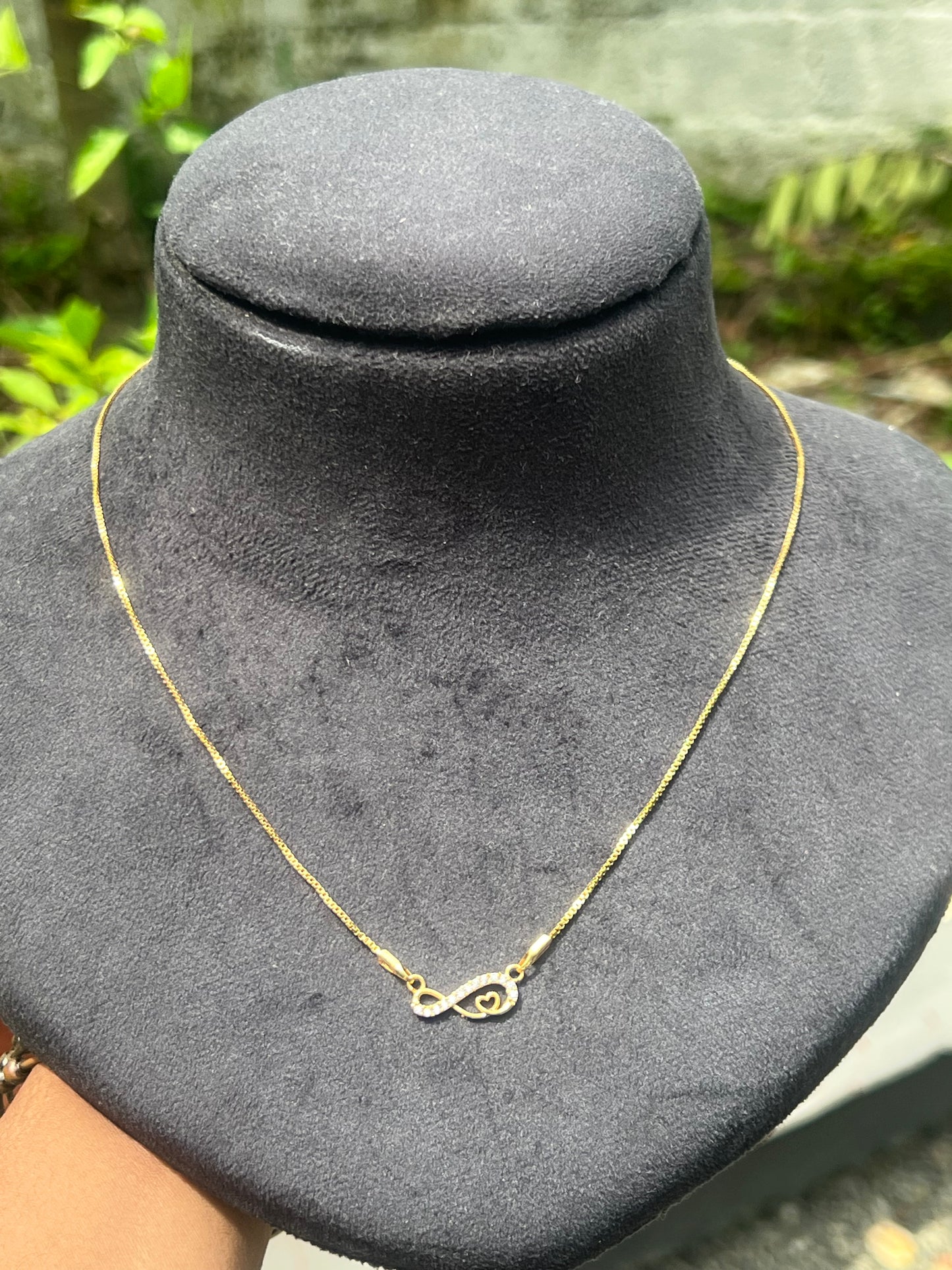 Premium gold plated daily use infinity necklace product code G109