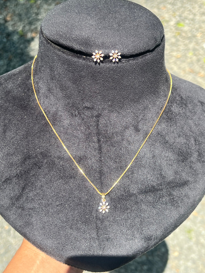 Premium gold plated daily wear pendant chain with studs product code G30