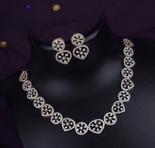 Premium daimond finish bridal necklace product code 1275
