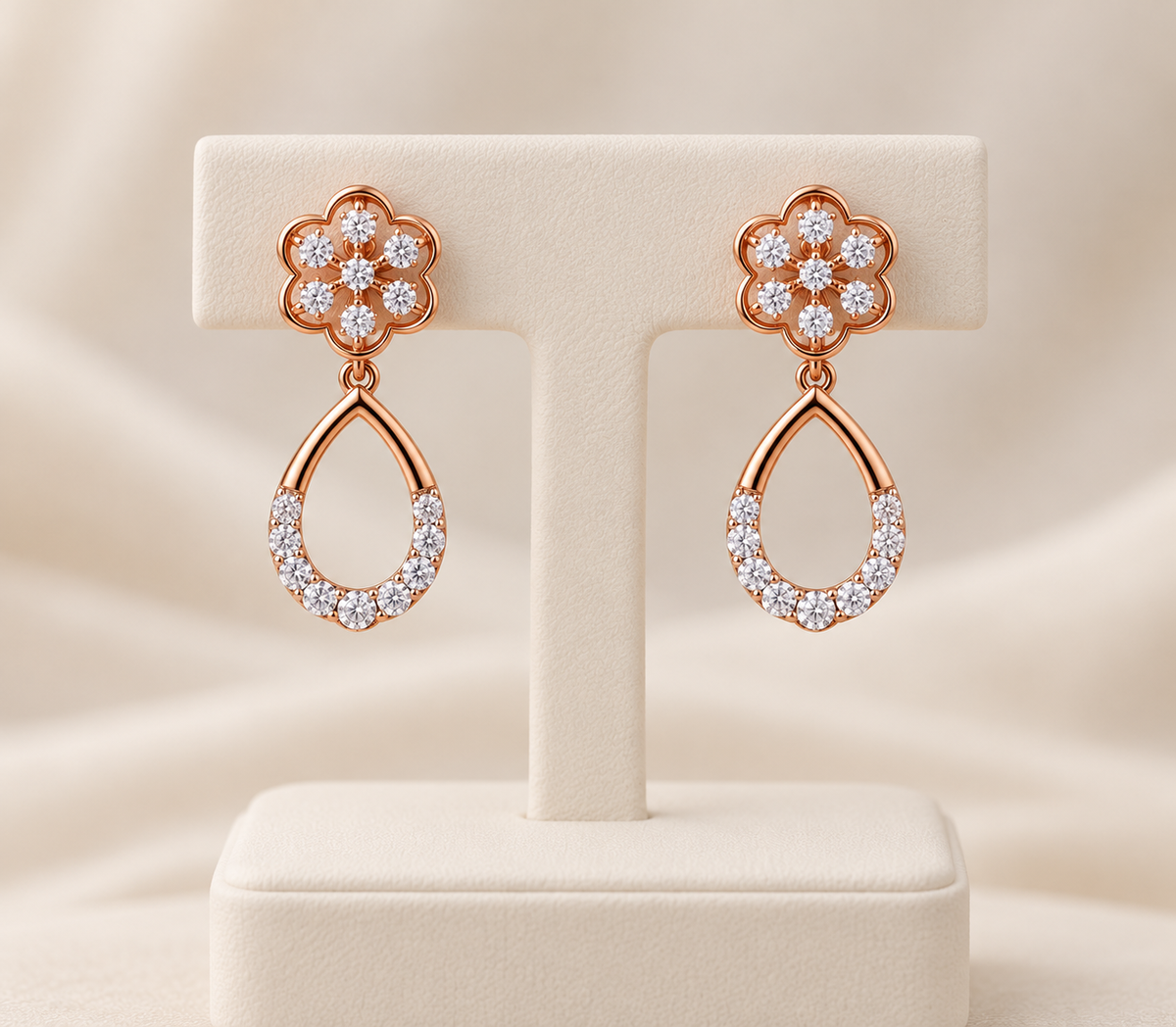 Premium diamond finish earrings product code E253