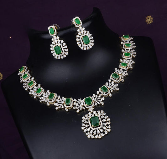 Premium trending daimond finish necklace product code 879