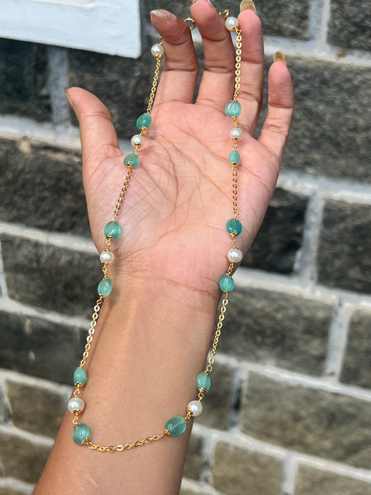 Premium mint green monalisa necklace