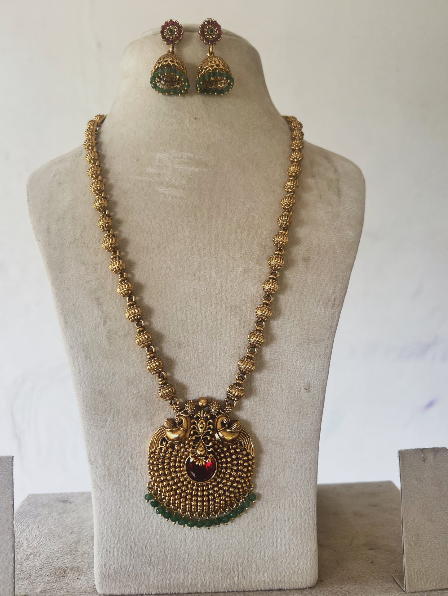 Premium long antique gold long non idol haram product code N198