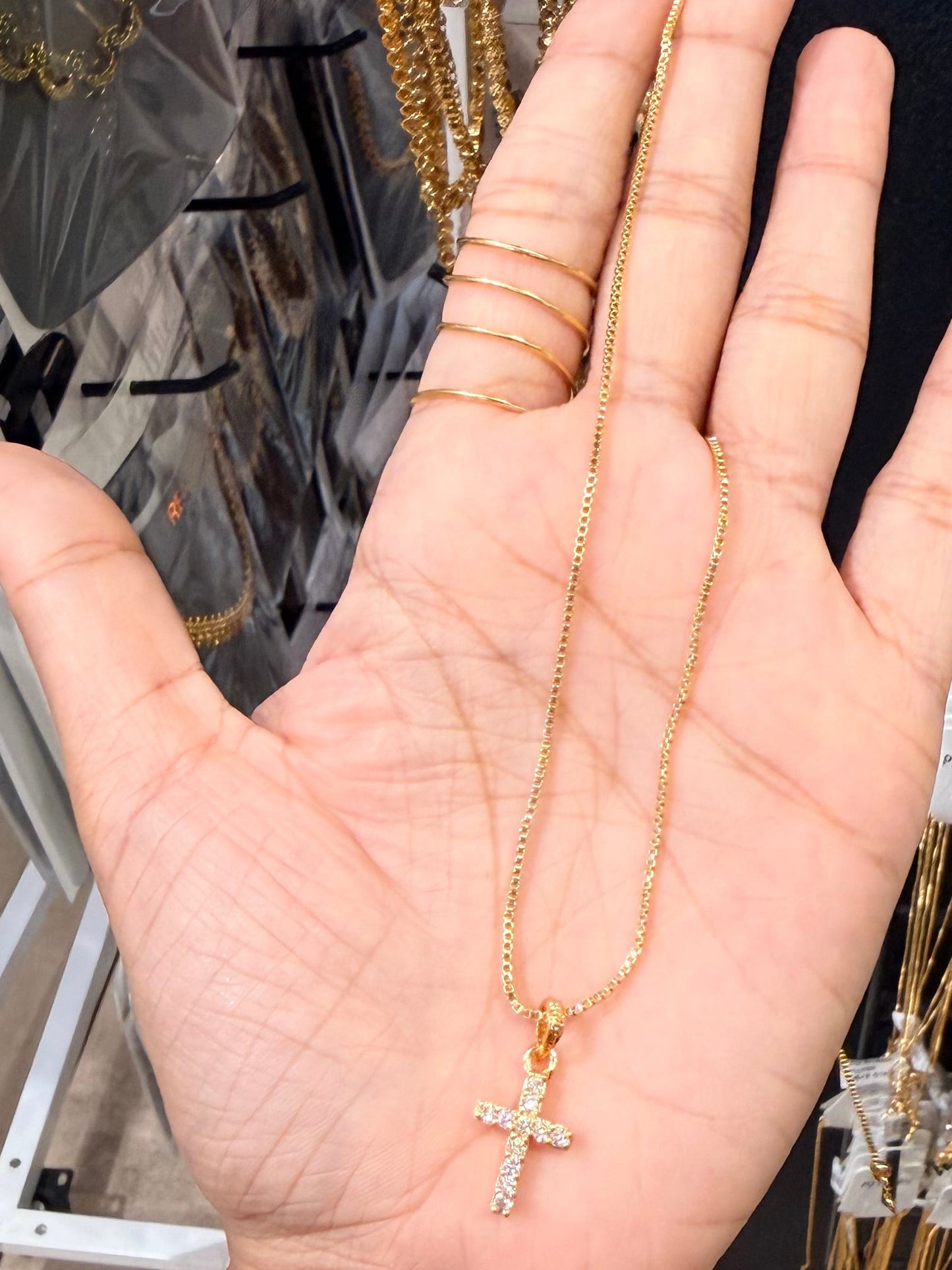 Premium gold plated daily use as cross pendant with chain product code G123