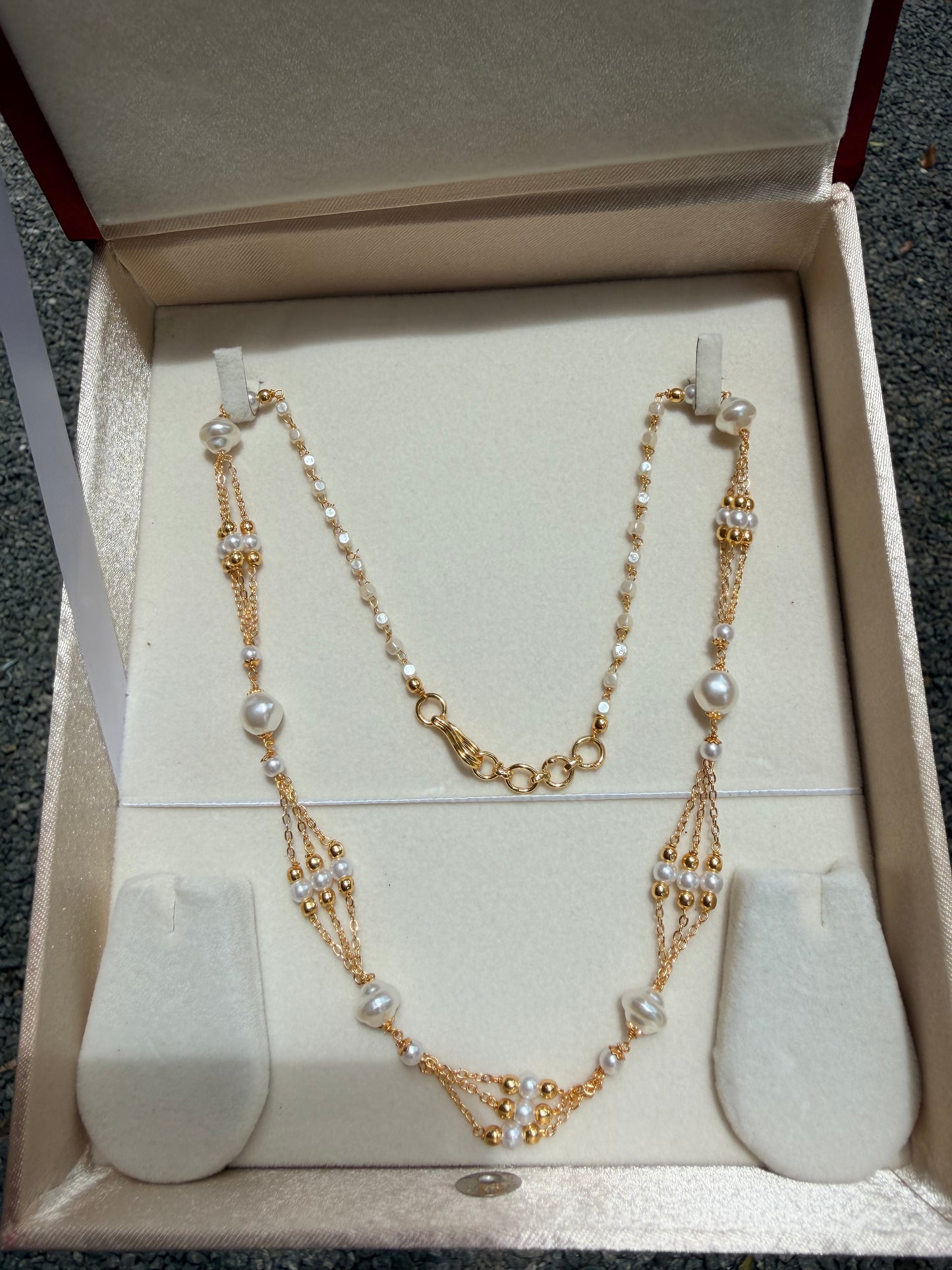 Premium quality pearl layer necklace product code P160