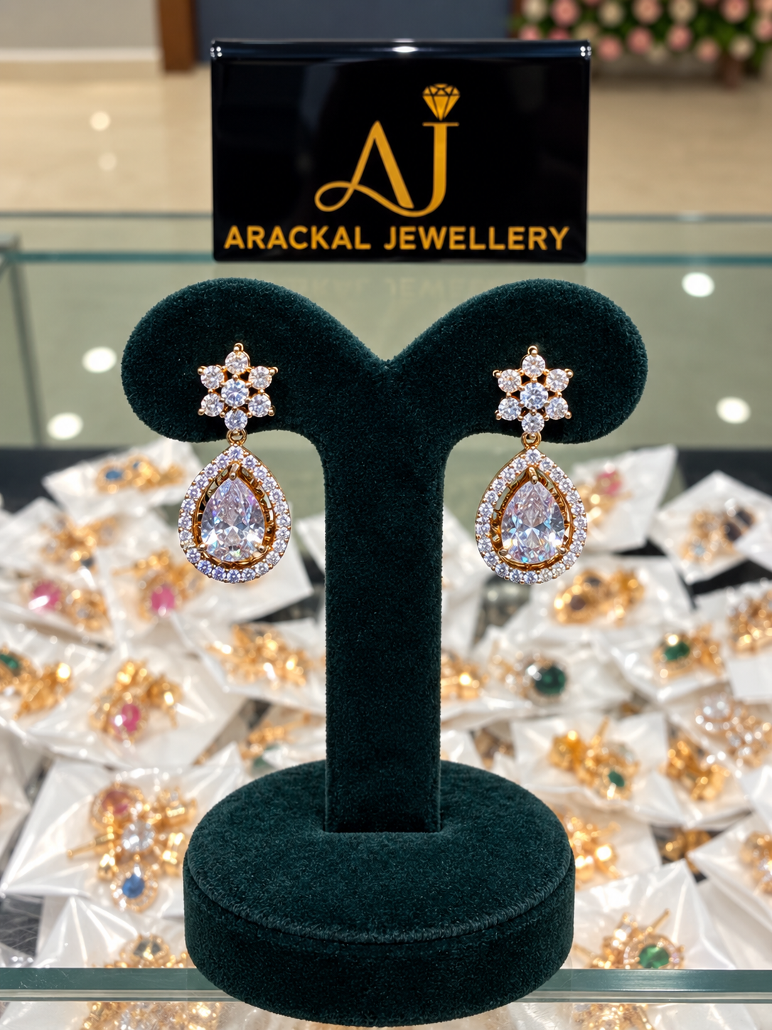 Premium diamond finish earrings product code E236