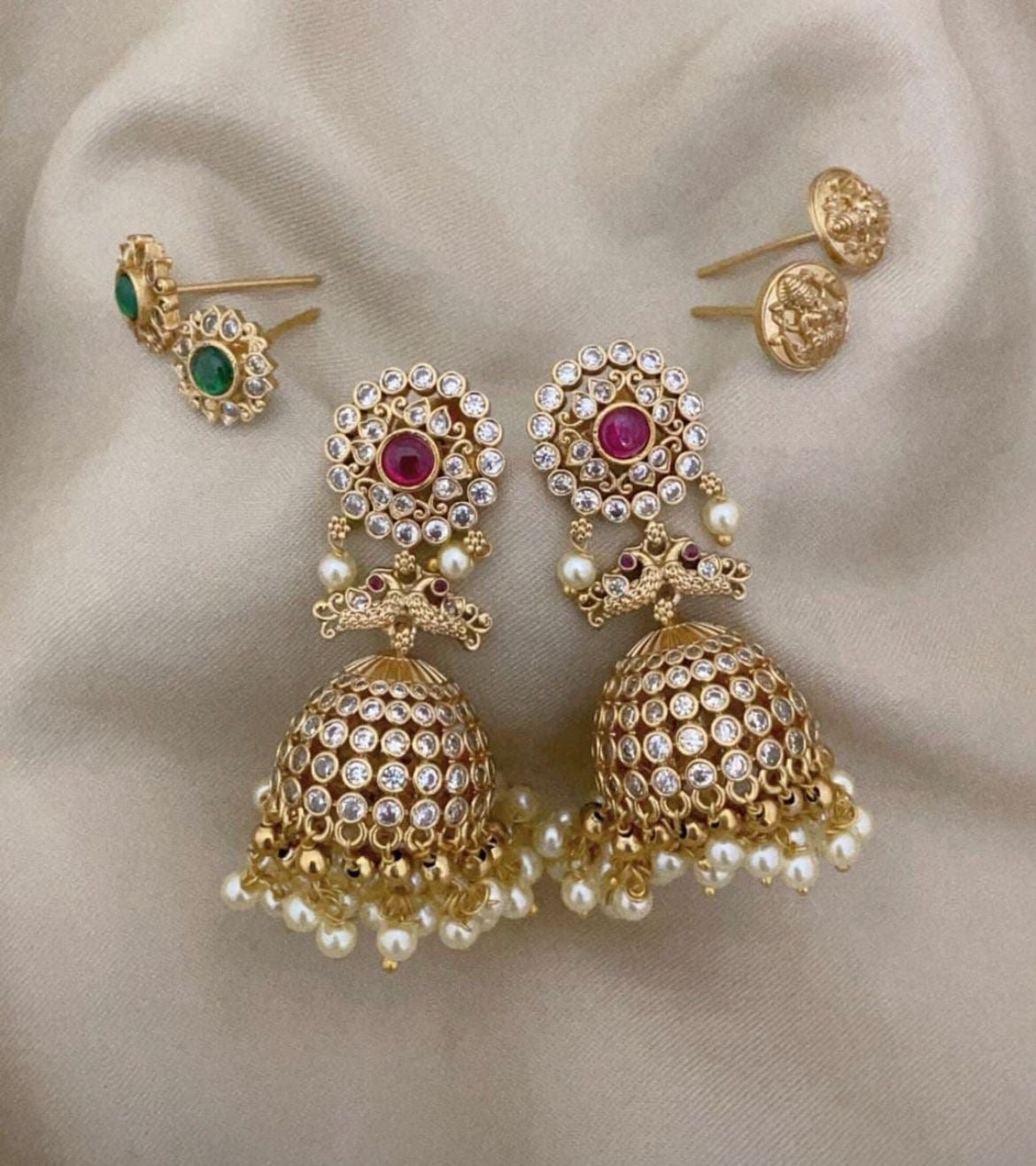 3 in 1 Stud changeable jhumka