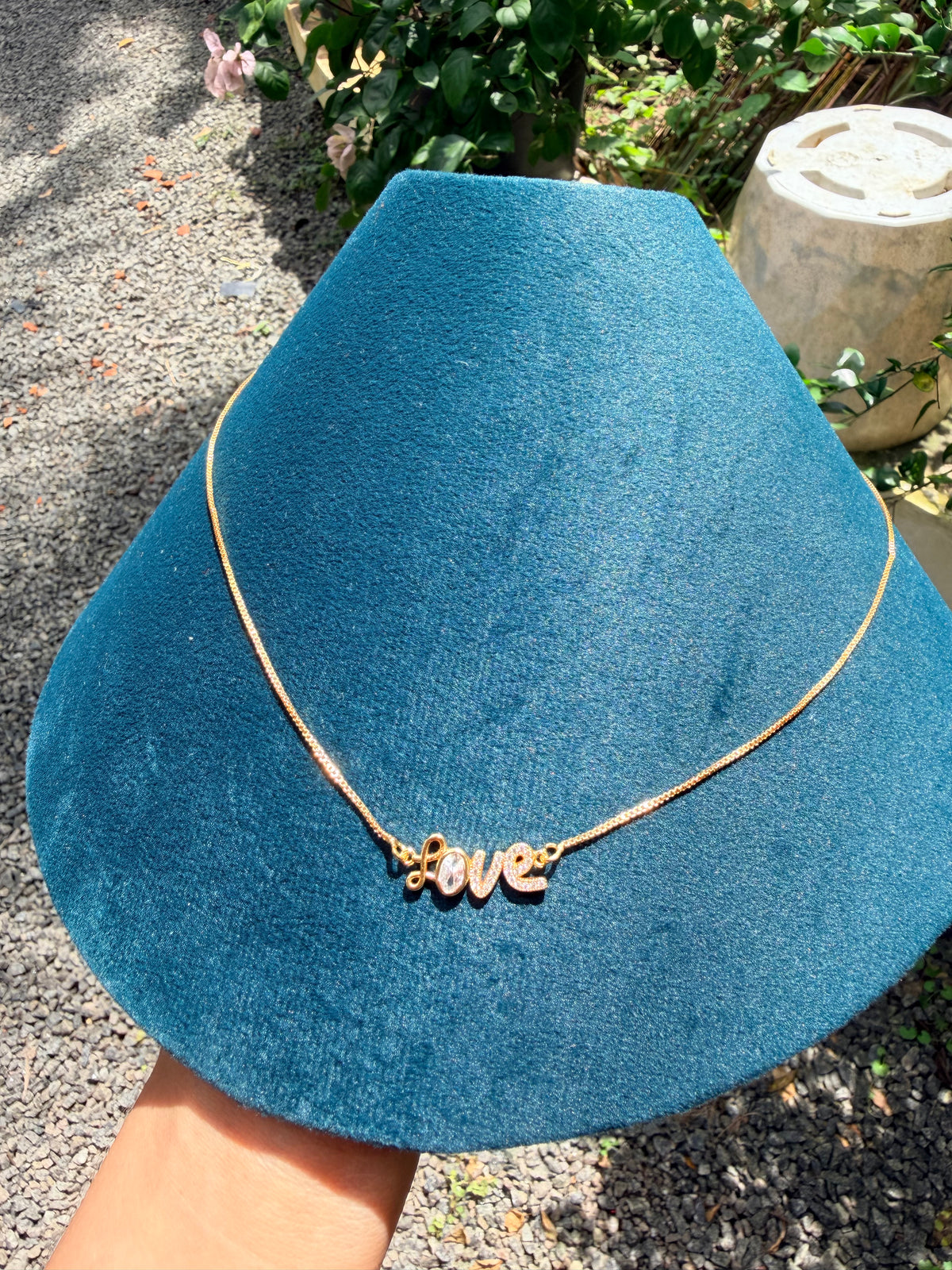 Premium gold plated daily wear love pendant chain product code G134