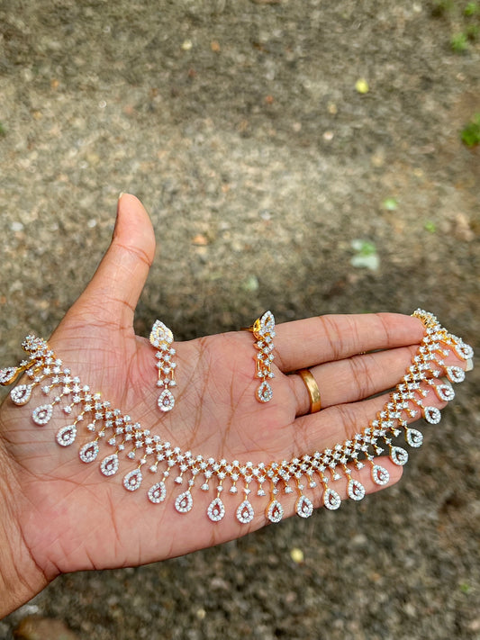 Premium daimond finish bridal necklace product code N78