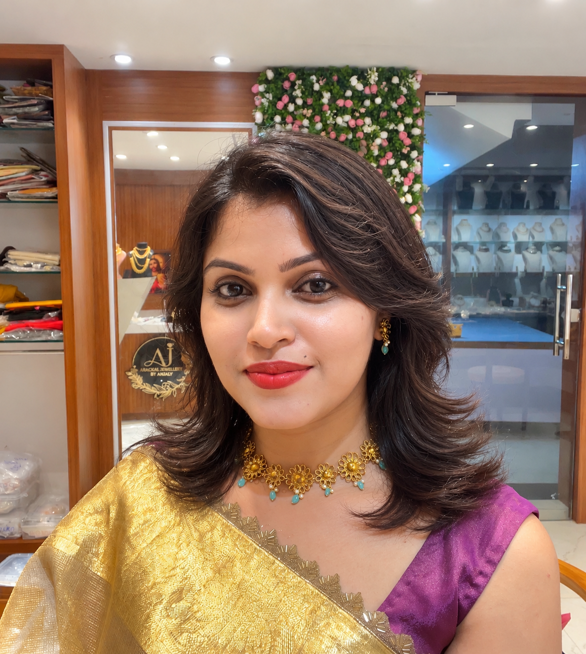 Premium gold plated our signature customised bridal  necklace set D435