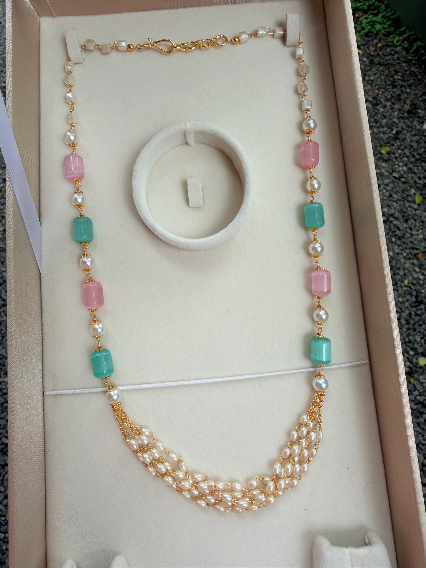 Premium quality layered pearl necklace