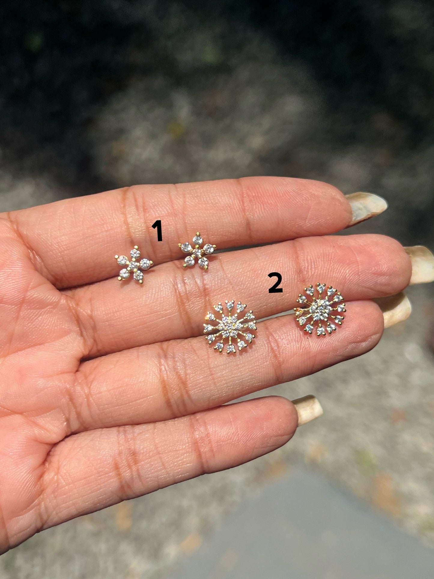 Premium gold plated  daily wear screw back studs product code G33