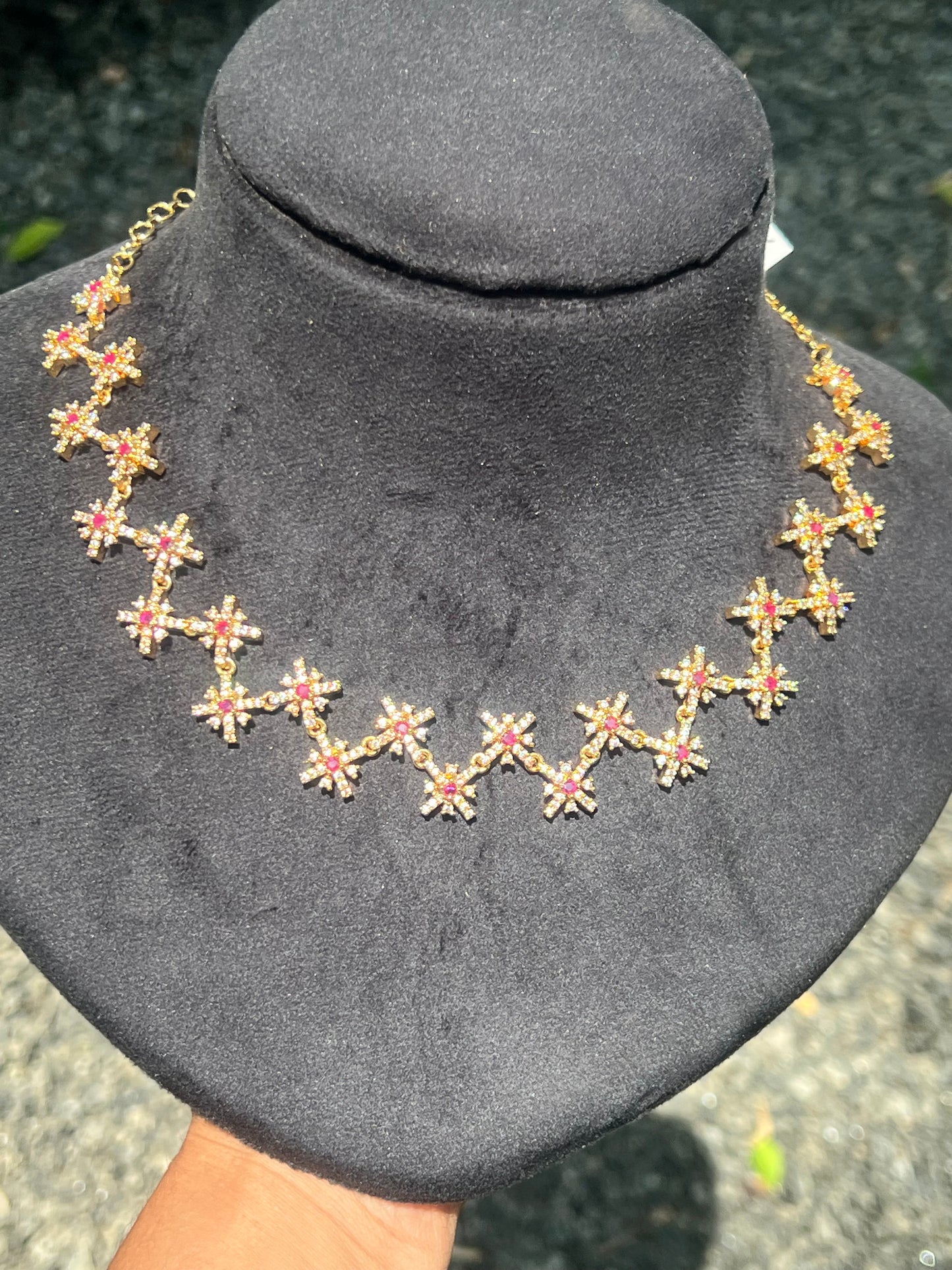 Premium gold plated ad Bridal necklace set product code G55
