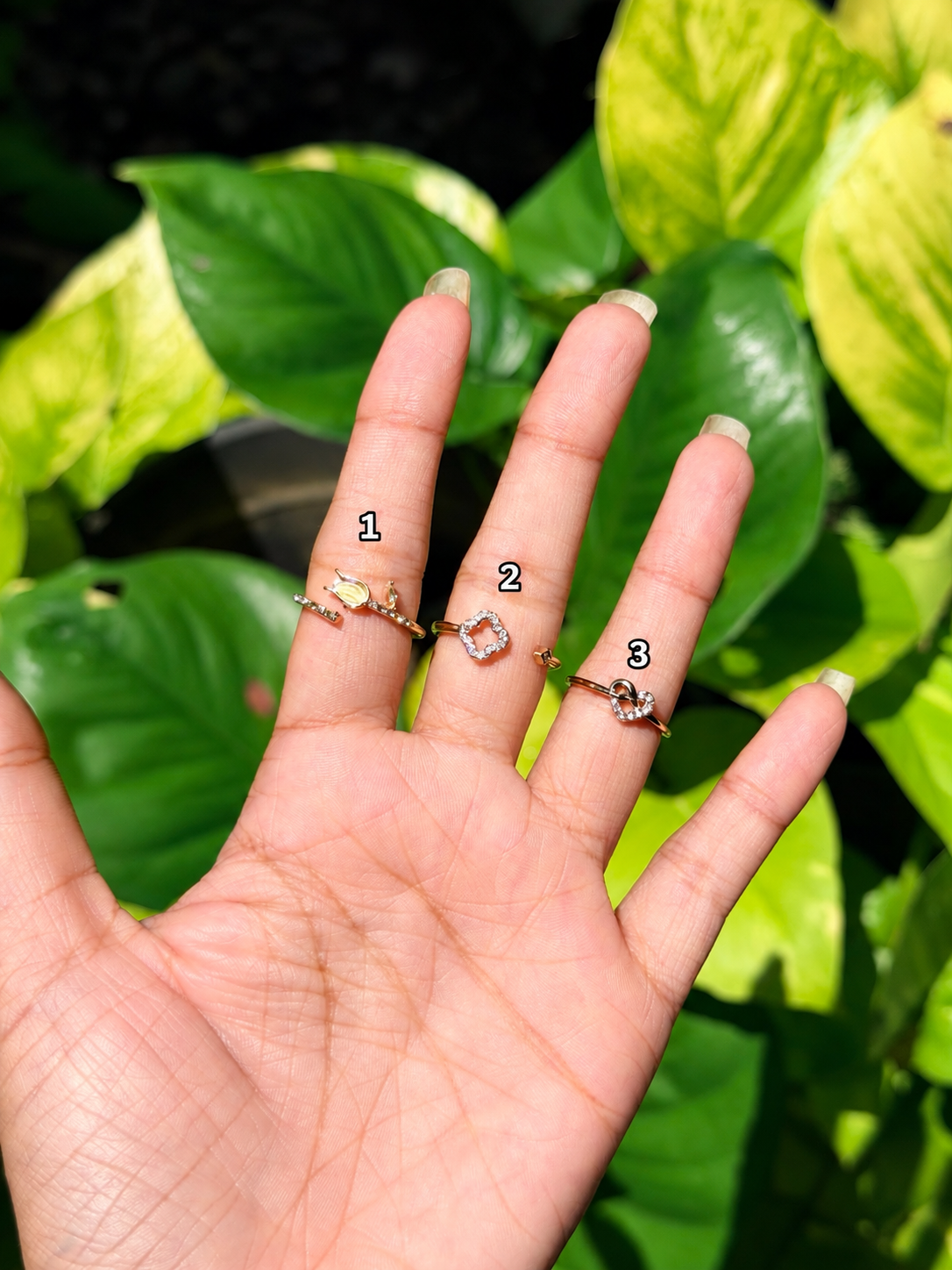 Premium anti tarnish adjustable rings product code R81