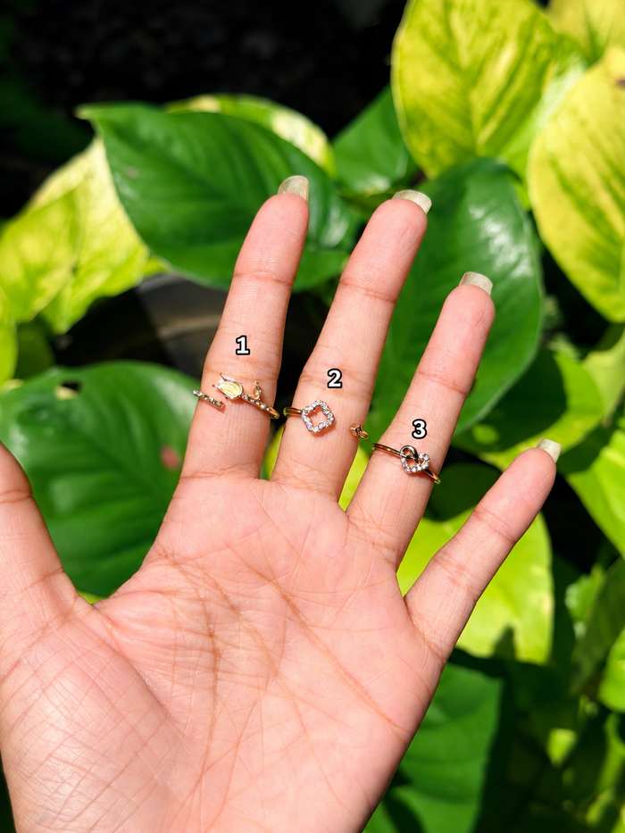 Premium anti tarnish adjustable rings product code R81
