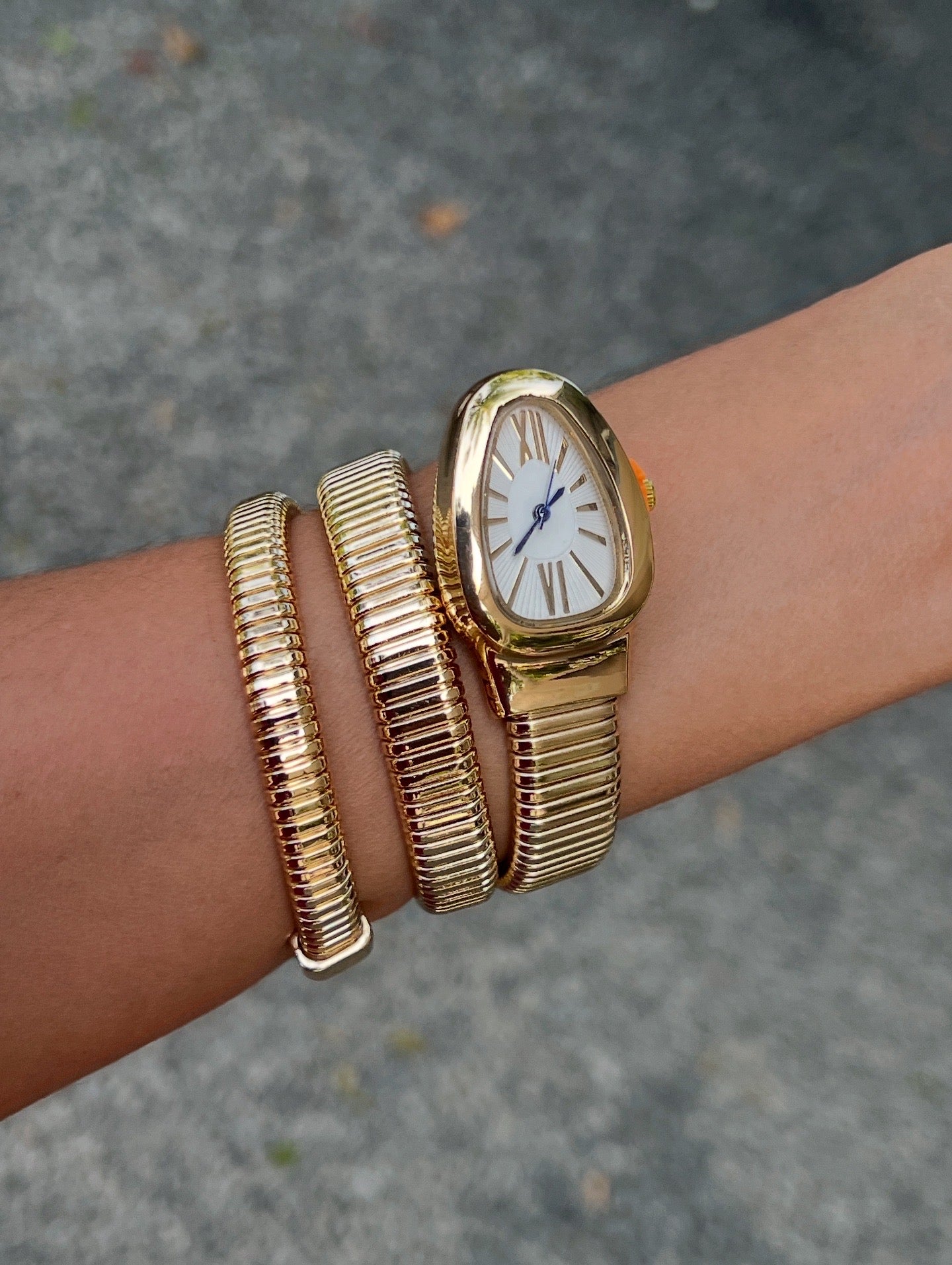 Premium trending anti tarnish snake watch product code W07