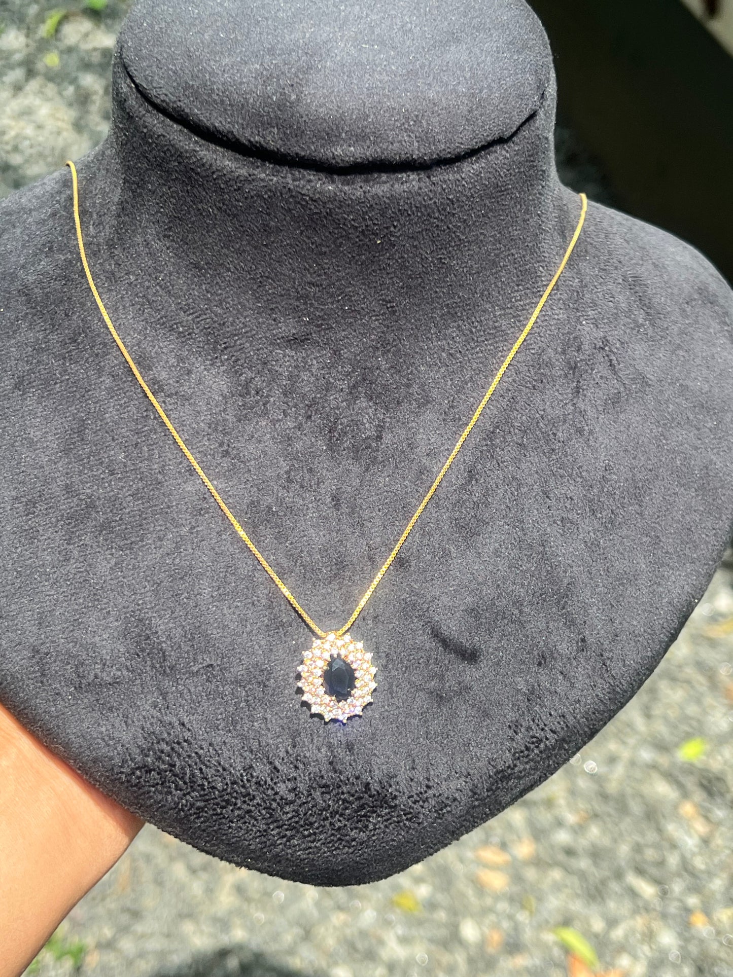 Premium gold plated daily wear pendant with gold plated 6pidi box chain product code G68